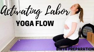 ACTIVATING LABOR USING YOGA | Pregnancy Yoga Flow for the 3rd Trimester | LEMon Yoga