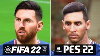 FIFA 22 vs Efootball 2022 - Paris Saint-Germain F.C Player Faces Comparison