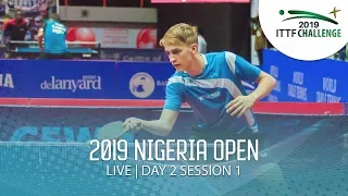 2019 ITTF Nigeria Open | LIVE - Day 2 Session 1