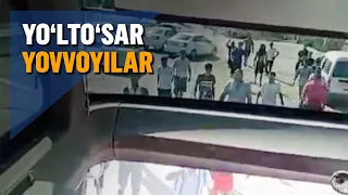 Samarqandda bezorilar avtobus yo'lini to'sdi