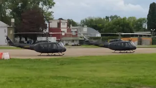 🚁 Helicópteros de la Fuerza Aérea Argentina llegando al Aeropuerto Int'l Rosario "Islas Malvinas" 🚁