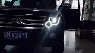 LED headlights Mitsubishi Pajero 4