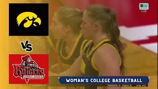 Iowa University vs Rutger University Womans Basketball Highlights 2024