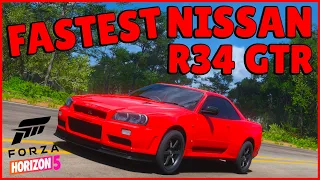 FORZA HORIZON 5 - FASTEST R34 GTR DRAG TUNE - 2002 NISSAN SKYLINE GTR V-Spec Drag Build/Tune in FH5