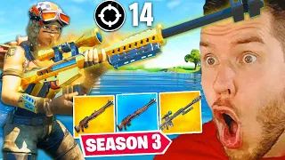 nur mit SNIPER GEWINNEN! (unglaublich) in Fortnite Season 3!