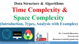 DSA 1.15 Time Complexity and Space Complexity of Algorithm with Examples | Data Structure