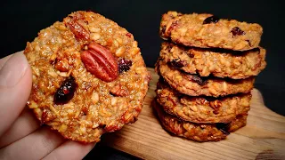 I don't eat sugar! Healthy cookies without sugar, flour and eggs! A simple oat dessert!