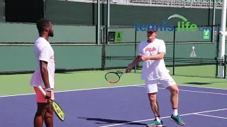 Tiafoe at work