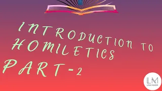 Introduction to Homiletics in Tamil - Part 2