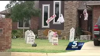 Edmond woman accuses her neighbor of taking Halloween too far