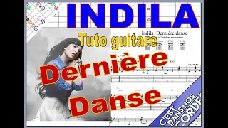 Indila / Dernière Danse /  Tuto Guitar+ Partiton Tab complète