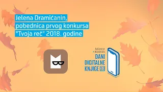 Jelena Dramićanin, pobednica prvog konkursa "Tvoja reč" 2018. godine