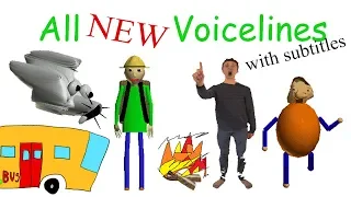 All NEW Voicelines with Subtitles (v1.1) | Baldi's Basics - Field Trip Demo