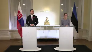 Press conference of Prime Minister Kaja Kallas and the Prime Minister of Slovakia Eduard Heger