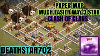 PAPER MAP MUCH EASIER WAY 3 STAR (TH 9-12) - Clash of Clans