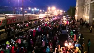 Прибытие "Поезда победы" в Ижевск