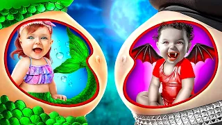 Hamile Deniz Kızı VS Hamile Vampir! Hamile Ebeveynlik Yaşam Tüyoları!