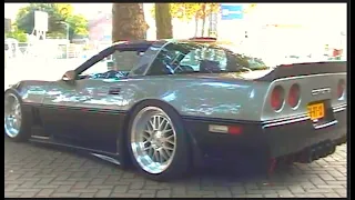 low c4 corvette and a 90's camera ( bagged bsm bodykit)