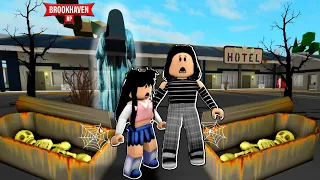 TERROR NO HOTEL ASSOMBRADO no BROOKHAVEN: Historinha de terror | Roblox com VOZ