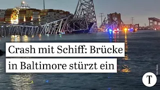 Brücke bricht nach Schiffscrash zusammen | Francis Scott Key Bridge, Baltimore, Containerschiff