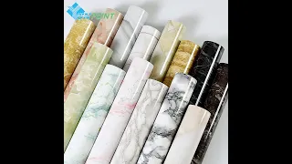 Self Adhesive Marble Vinyl Wallpaper Roll Furniture Decorative Film Waterproof Wall Stickers for