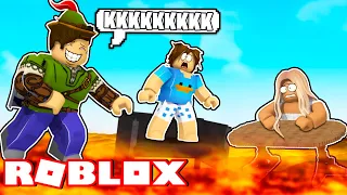 ROUBEI? VOEI NO DESAFIO CHÃO É LAVA NO ROBLOX!! (🔥The Floor Is LAVA)