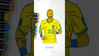 Neymar Jr #asmr #satisfying #coloring #neymar #neymarjr #brasil #futbol #futebol #soccer #colorindo