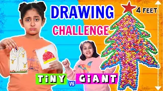 DRAWING Challenge - Giant vs Tiny MYSTERY Box | MyMissAnand