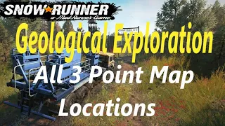 SnowRunner Gameplay PS4 - Geological Exploration All 3 Point Map Locations (Drowned Lands)