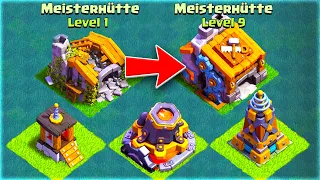 MEISTERHÜTTE 1 AUF 9 in 1 VIDEO! 😱 Clash of Clans Weltrekord