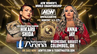 "I am a rookie no more!" Anna Jay vs AEW Women's World Champ, Hikaru Shida, WEDNESDAY on Dynamite!