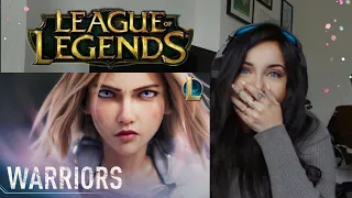 Girl reacts to @leagueoflegends  Warrior / EPIC