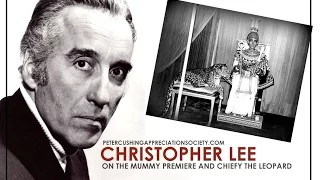 Christopher Lee Interview:  Dracula premiere and The Mummy