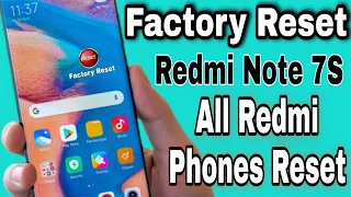 Redmi Note 7S Factory Reset | How To Reset Redmi Phones