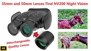 OneLeaf Find NV200 4K Day/Night Vision Binoculars 35mm and 50mm Lens Test