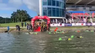 На Гребном канале стартовал заплыв на открытой воде Swimcup I TYR Крылатское 2021