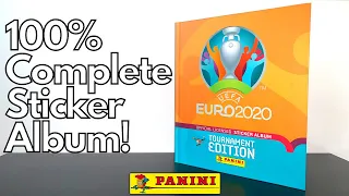 My 100% Complete Panini UEFA Euro 2020 Tournament Edition Sticker Album! | Complete Hardback Album!