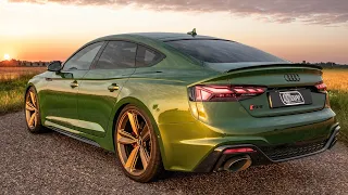 NEW 2021 AUDI RS5 SPORTBACK - GORGEOUS SPEC ON THE FACELIFTED ATHLETE - Sonoma green + carbon fiber