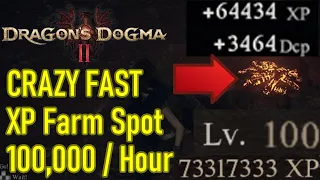 BROKEN Dragon's Dogma 2 xp farming spot mid game, 100,000 exp PER HOUR, dcp farm