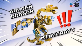 ⛔[FULL] How to Build LEGO Minecraft Golden Ender Dragon! Unofficial LEGO Knockoff Tutorial ЛЕГО লেগো