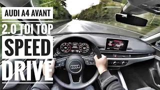 Audi A4 Avant 2.0 TDI (2018) | POV Drive on German Autobahn - Top Speed Drive (60FPS)