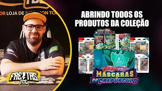 ABRINDO TODOS OS PRODUTOS DA COLEÇÃO MÁSCARAS DO CREPÚSCULO DE POKÉMON TCG // FREITAS TCG