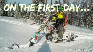 HE BLEW UP HIS SNOWBIKE!!