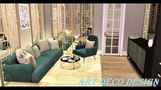 ART DECO Design Apartment for a large family II Sims 4 II CC II Stop Motion Build