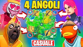 4 ANGOLI DELLA MAPPA CON LE ARMI MITICHE! - FORTNITE *CHALLENGE*