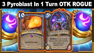 3 Pyroblasts In 1 TURN OTK ROGUE! This Is 0.001% RNG! Voyage to the Sunken City | Hearthstone