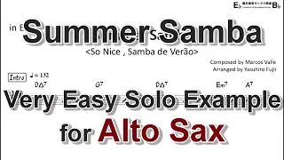 Summer Samba (So Nice)  - Very Easy Solo Example for Alto Sax