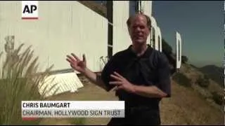 Raw: Ahead of 90th, New Paint for Hollywood Sign