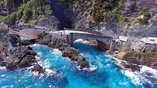 【Drone 4K空撮】沖縄絶景 与那大橋（廃橋）と旧与那トンネル（廃トンネル） Phantom4