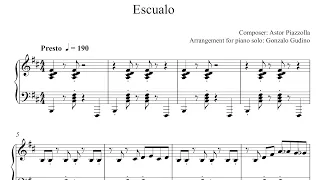 Escualo - Astor Piazzolla - Version piano solo